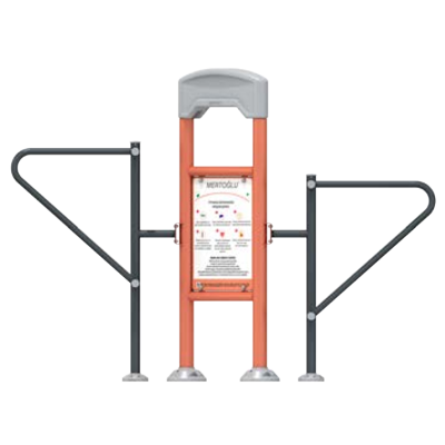 STAZIONE FITNESS OUTDOOR CON PARALLELE PER DIP E SOLLEVAMENTO GAMBE